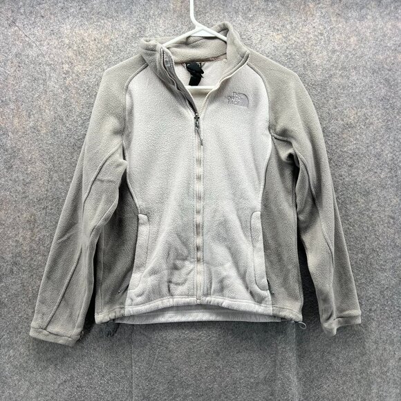 The North Face Jacket Women Small Beige Full Zip Fleece Sherpa Polartec Denali - Picture 1 of 11